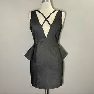 Caribbean Queen Strappy Peplum Bodycon Dress